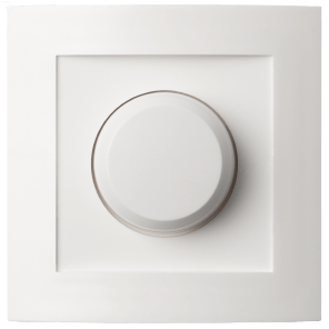 Outlet wall plate Tradim single - including knob - white
