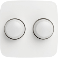 Outlet wall plate Busch Jaeger duo - including knobs - white