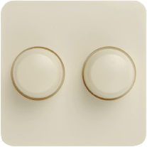 Outlet wall plate Berker M2 duo - including knobs - cream