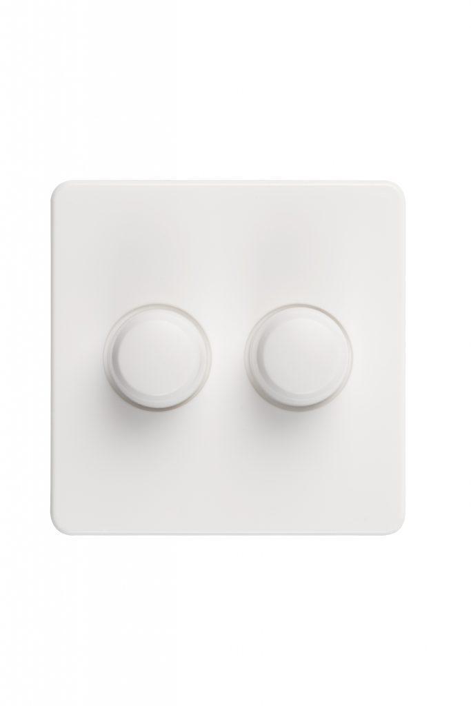 Outlet wall plate Peha duo - including knobs - white